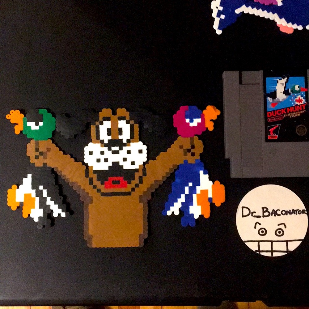 Duck Hunt Perler Beads Dog and ducks!